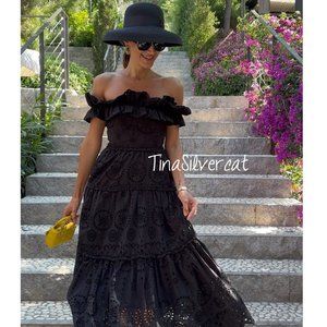 Zara | Dresses | Bloggers Fave Zara Embroidered Midi Dress Nwt | Poshmark